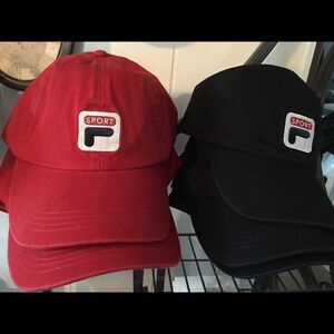 Women’s Fila adjustable baseball hat red